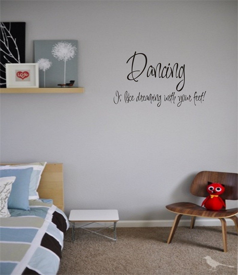 Wall Art Dancing Dance Home Decor Vinyl Stickers Letters Love Etsy