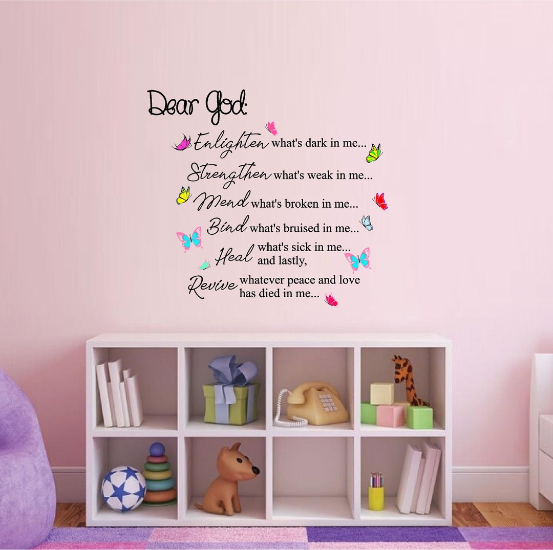 Dear God Englighten Strengthen Mend Bind Heal Revive Sweet Lullaby Cute