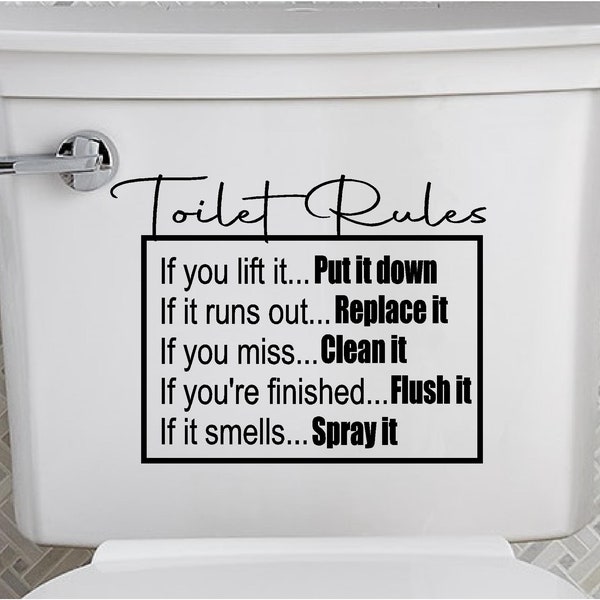 Toilet Sticker Etsy
