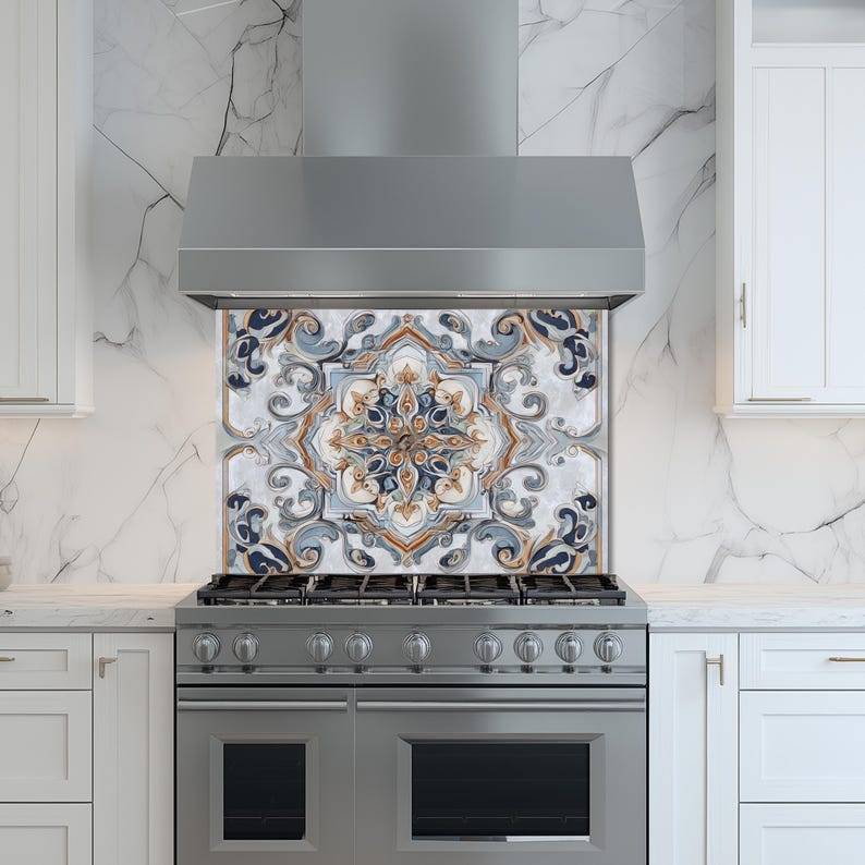 Easy clean stove protector, waterproof glass alternative to traditional tiles.