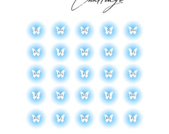 Butterfly Savings Challenge | Customizable Savings Challenge