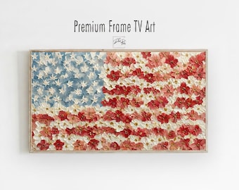 Fourth of July Frame Tv Art, American Frame Tv Art, Art for Frame Tv, American Flag Tv Art, July 4th Frame Tv Art, Painting Frame Tv Art