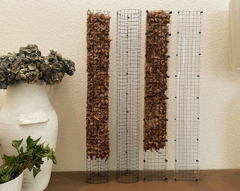 Moss Pole D-Shaped 24" Half Moon Stackable Extendable Clear Handmade Pre Filled Option