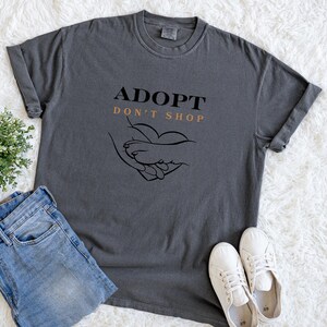 Comfort Colors Adopt Don&#39;t Shop T-Shirt: Dog Rescue Tee