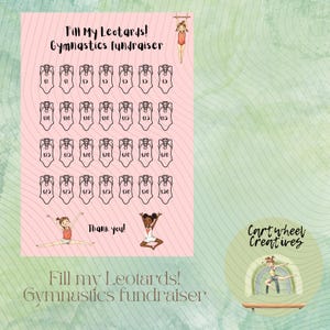 Gymnastics Team Fundraiser, Fill my Leotard, Instant Download