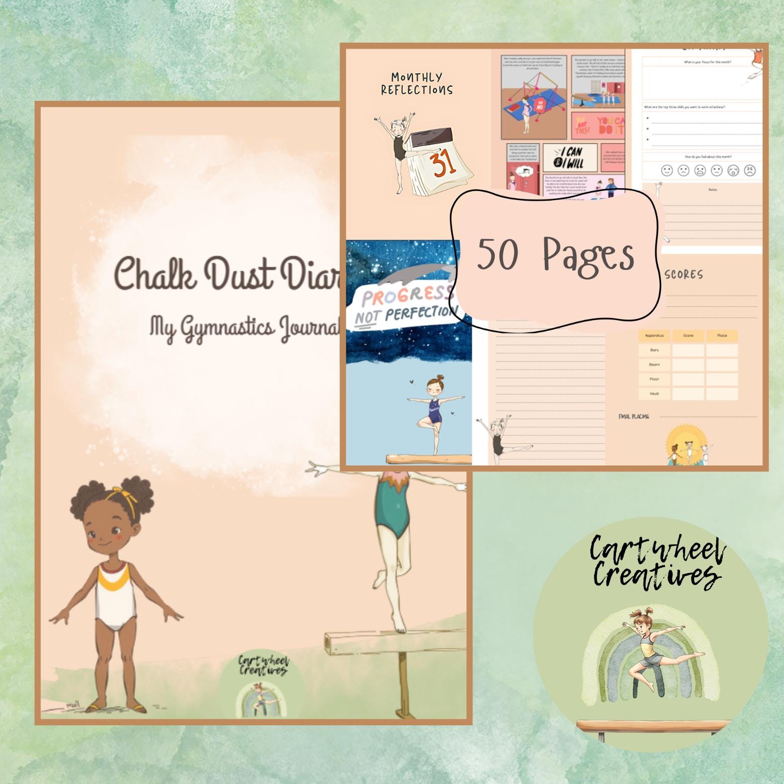 JUST A GIRLSWHO LOVES GYMNASTICS: Lined Notebook For Gymnastics Girl