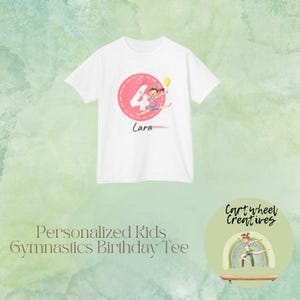 Personalisiertes Kinder Geburtstag T-Shirt - Spaß 4. Geburtstag Gymnastik Shirt - Feier Top - Happy Birthday Outfit - MEHR ALTER VERFÜGBAR