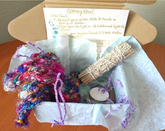 Cleansing Ritual Kit for Energy Clearing, House Blessing, Reiki Gift for Fresh Starts