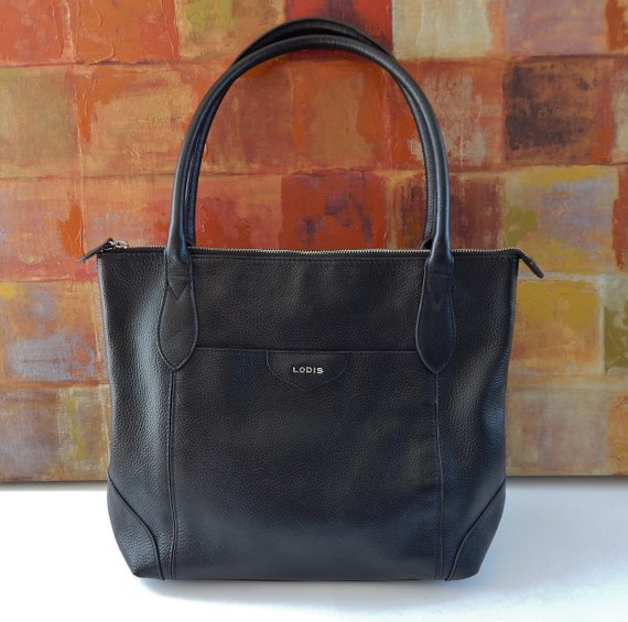 Vintage LODIS Large Black Leather 