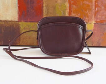 Vintage COACH HADLEY Zip Handbag Mahogany Brown Leather Purse 9935