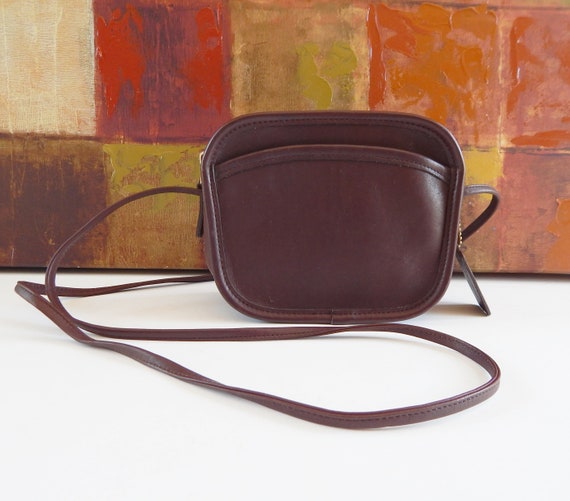 Vintage COACH HADLEY Zip Handbag Mahogany Brown L… - image 1