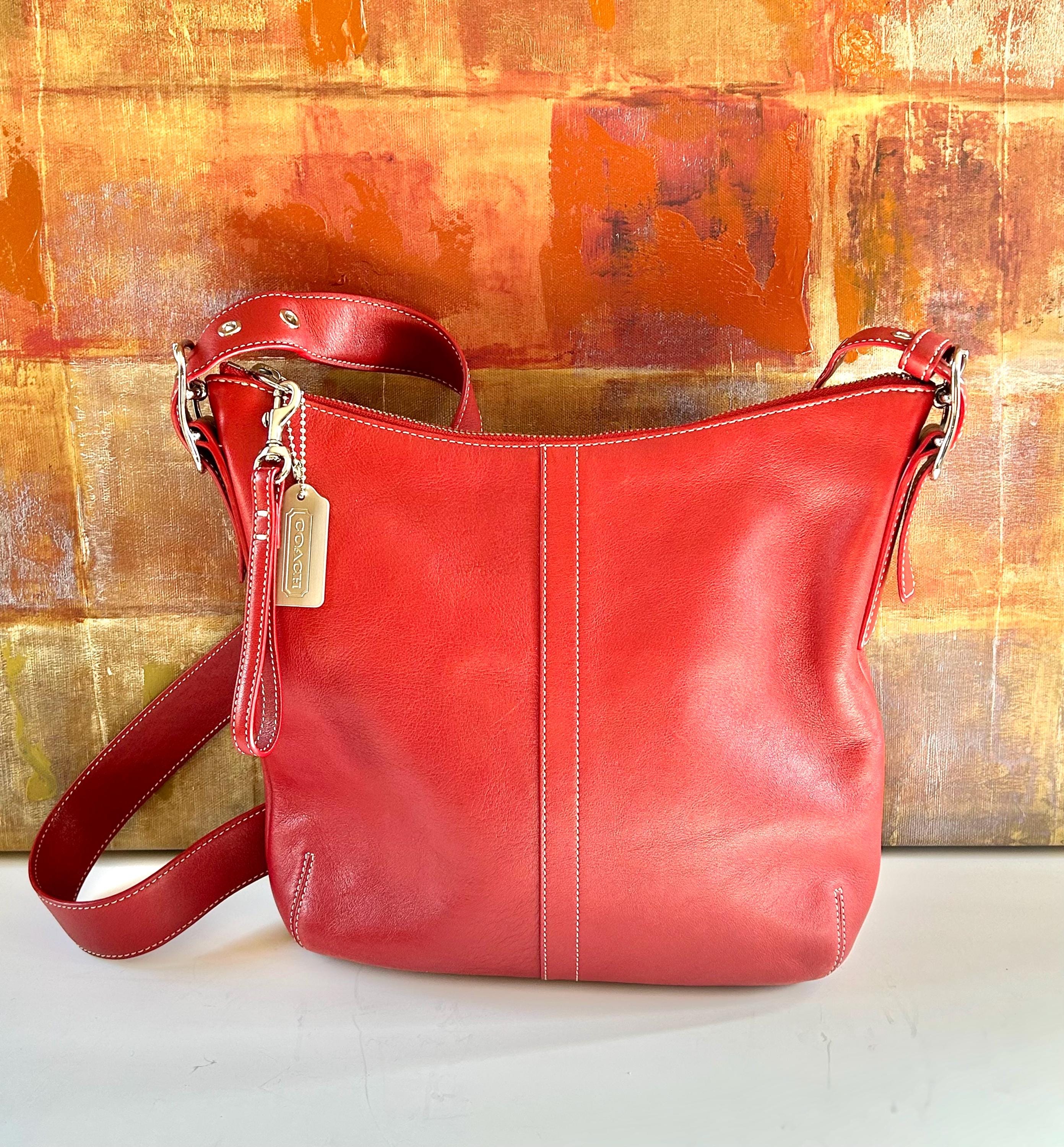 Red Vintage Coach - Etsy