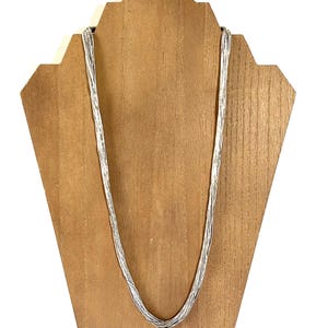 Vintage Southwestern Navajo 20 Strand 22” Liquid Sterling Silver Necklace