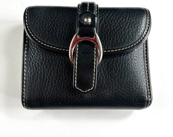 Dooney & Burke Black Leather Bi Fold Wallet