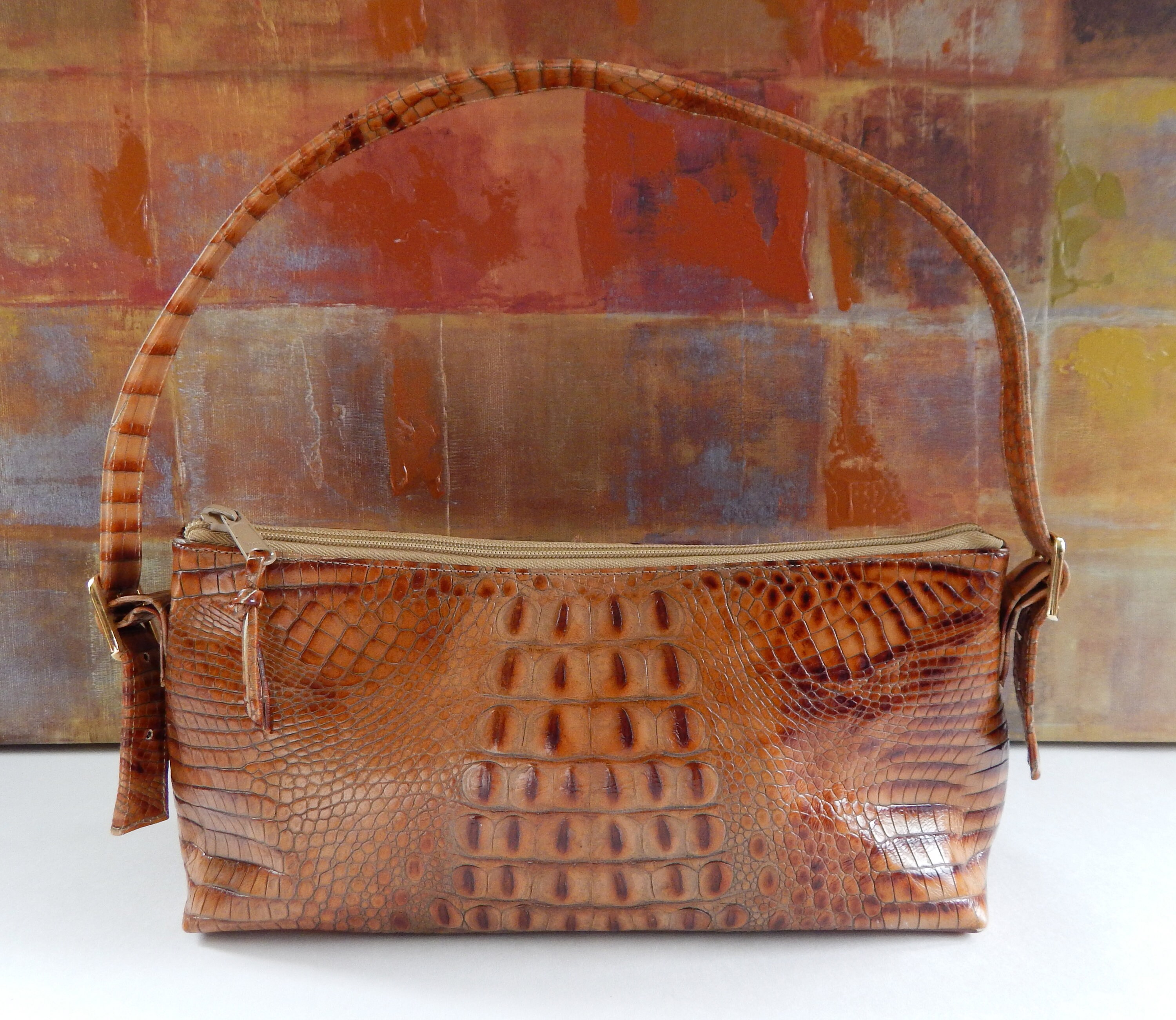Vintage VIVA of California CROC Leather Shoulder Handbag | Etsy