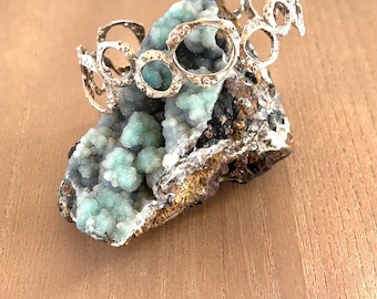 Artisan Brutalist Cuff Bracelet Sterling Silver