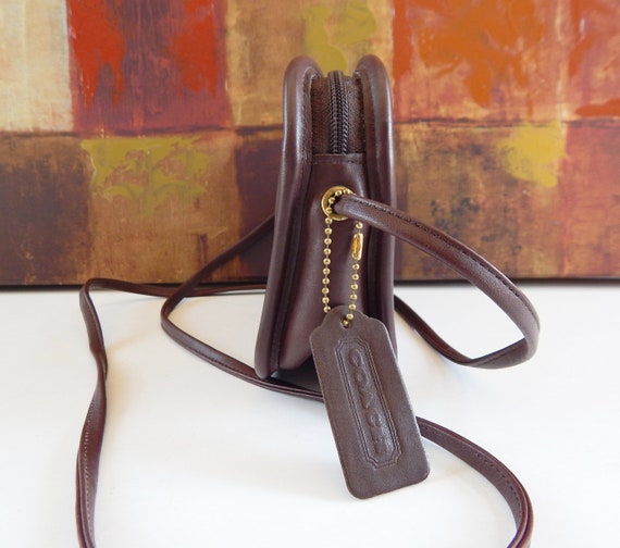 Vintage COACH HADLEY Zip Handbag Mahogany Brown L… - image 3