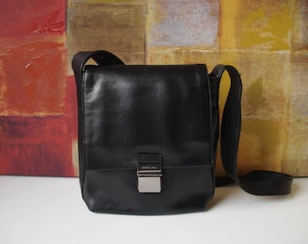 PERLINA Handbag Mod Black Leather Shoulder Purse