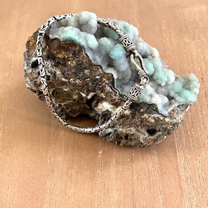 Vintage Bali Byzantine Sterling Silver 7” Bracelet