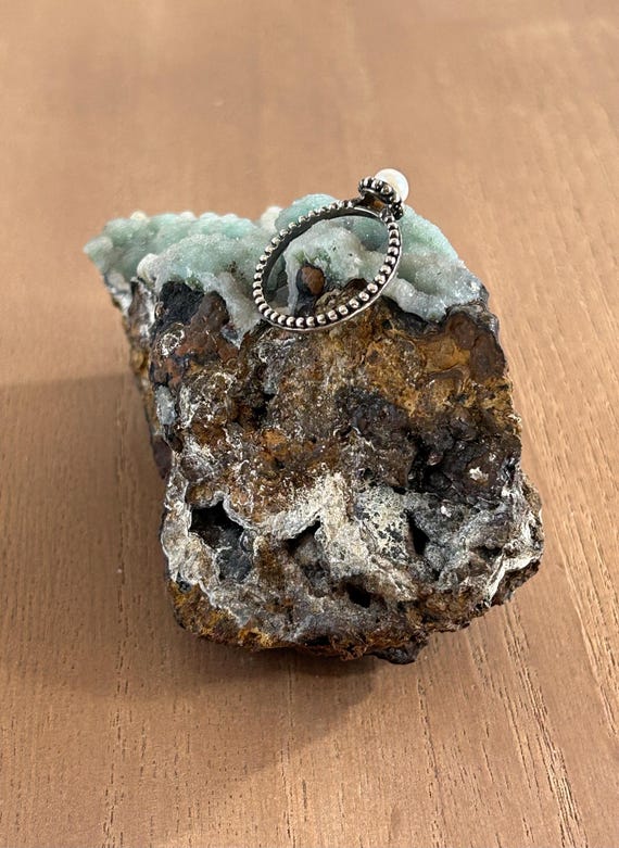 Retired Silpada Pearl Ring Sterling Silver Stacka… - image 3