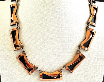 MCM Modern RENOIR Copper Necklace 17”