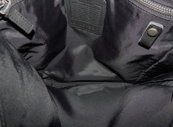 Mens Womens Unisex COACH Bag Large Black Leather Messenger Travel
