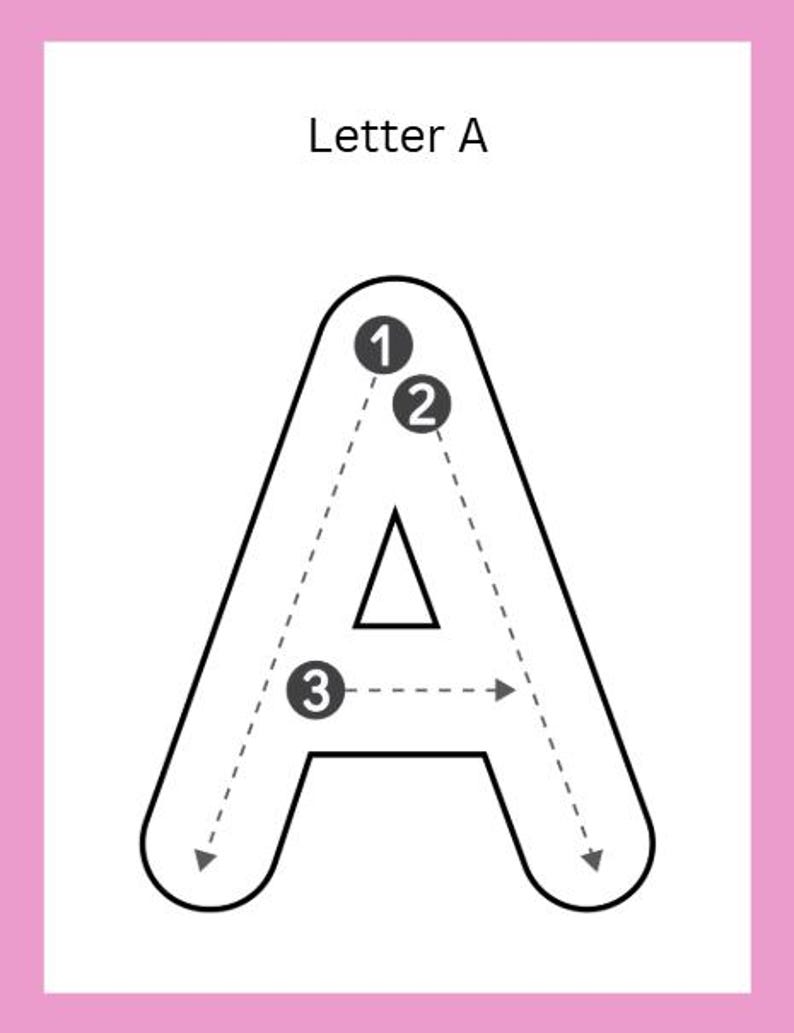 Uppercase Alphabet Tracing Worksheets A-Z | Capital Letter Handwriting ...