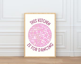 This Kitchen Is For Dancing Wall Art: Dorm & Kitchen Decor