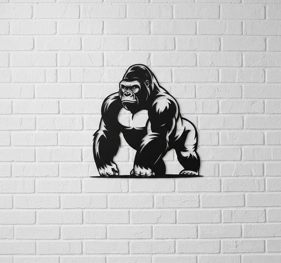 Gorilla Steel Wall Art - Personalized or Plain Man Cave Decor