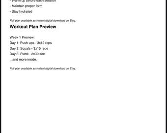 4-Week Home Workout Plan – Digital Fitness Program for Strength & Weight Loss