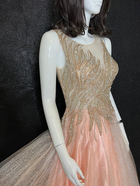 Beautiful Pink Rose Gold Evening Gown - image 6