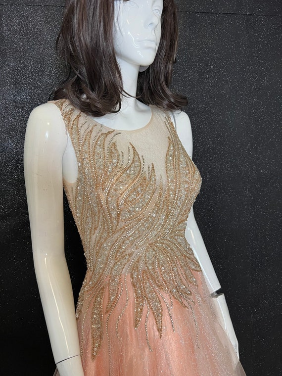 Beautiful Pink Rose Gold Evening Gown - image 3