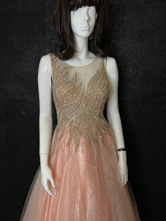 Beautiful Pink Rose Gold Evening Gown - image 5