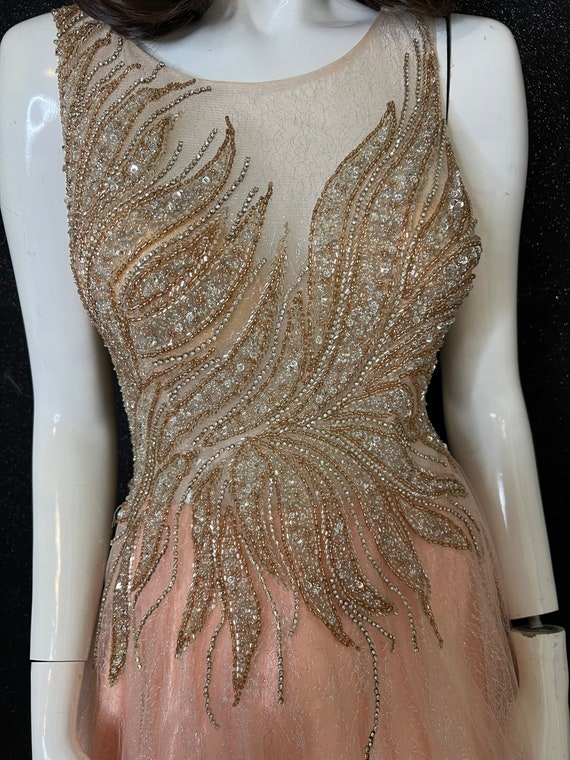 Beautiful Pink Rose Gold Evening Gown - image 8