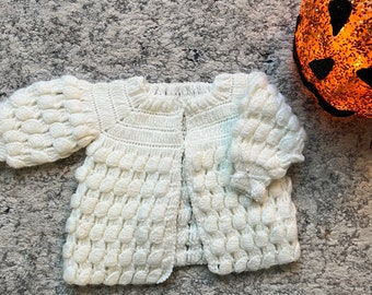 Beautiful Baby Crocheted Knitted Sweater 12-18