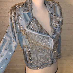 women's denim jackets with bling
