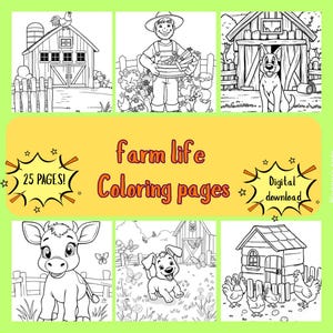 Printable Farm Life Coloring Pages | 25 Cute Farm Animal & Tractor Coloring Sheets for Kids