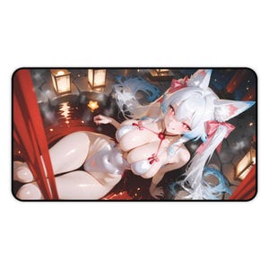 Gamer Waifu Desk Mat, Gaming Mouse Pad, Anime Waifu, Ecchi