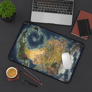 Tappetino da scrivania con mappa di Dungeon & Dragon, tappetino per mouse, giocatore, regalo, fantasy