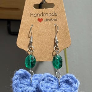 Stitch Marker Charm Earrings — Crafty Jewelry for Crochet & Knitting Lovers | Handmade Beaded Earrings hearts