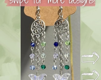Witchy Crystal Dangle Earrings - Whimsigoth Gothic Jewelry