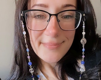 Witchy Beaded Glasses Chains | Handmade Crystal & Glass Eyewear Chain | Custom Options Available