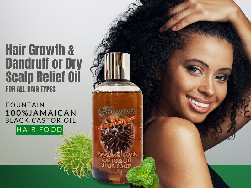 Age-Related Menopausal Hair Loss & Thinning - Grow Thicker Hair - Scalp Treatment - Dandruff Itchy Scalp - Jamaican Black Castor Oil  Food