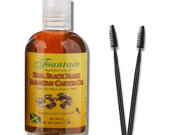 Real Jamaican Black Castor Oil (JBCO) For Hair Growth - Age Related Menopausal Hair Loss Treatment - Eyelash Eyebrow Serum - Dry Skin Relief