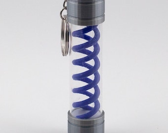Resident Evil T-Virus Tube | Miniature Biohazard Keychain | 3D Printed Collectible | Cosplay prop