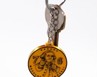 Six Seven Meme George Washington Keychain | 3D Printed