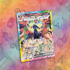 Prismatic Evolutions Custom made Holographic Art • Eeveelutions EX TCG Proxy DIY