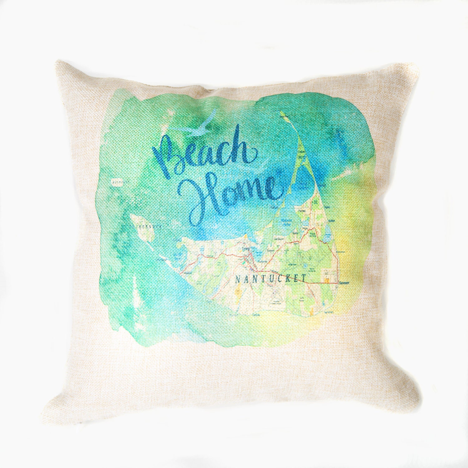 Nantucket Pillow Beach House Throw Pillow Decorative Pillow Etsy