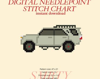 Lunar Rock 4Runner Nadelspitze Stichanleitung PDF | 13 Maschen | Digitale Nadelspitzenmuster