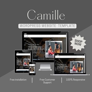 Camille Fitness Website Template: Elementor Pro WordPress Theme